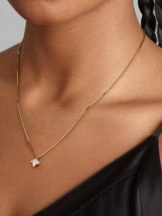 Pandora Nova 14-karätige Gold-Halskette mit Anhänger aus Labordiamanten – 1,00 ct TW, 14-karätiges Gold