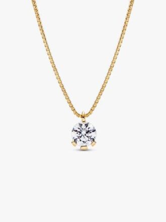 Pandora Nova 14-karätige Gold-Halskette mit Anhänger aus Labordiamanten – 1,00 ct TW, 14-karätiges Gold