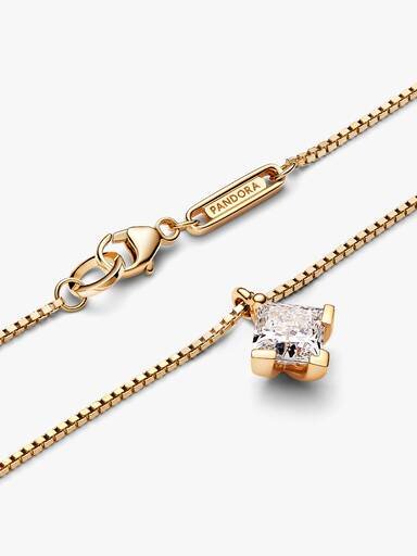 Pandora Nova 14-karätige Gold-Halskette mit Anhänger aus Labordiamanten – 1,00 ct TW, 14-karätiges Gold Pandora Nova 14-karätige Gold-Halskette mit Anhänger aus Labordiamanten – 1,00 ct TW, 14-karätiges Gold