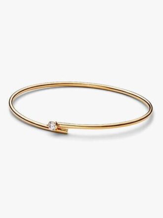 Pandora Nova 14-karätiger Gold-Bangle mit synthetischen Diamanten – 0,25 ct TW, 14-karätiges Gold Pandora Nova 14-karätiger Gold-Bangle mit synthetischen Diamanten – 0,25 ct TW, 14-karätiges Gold