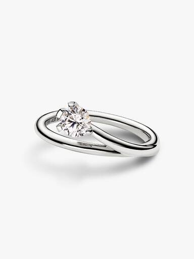 Pandora Nova 14-karätiger Weißgold-Ring mit asymmetrischem Lab-Grown-Diamanten – 0,50 ct TW, 14-karätiges Weißgold Pandora Nova 14-karätiger Weißgold-Ring mit asymmetrischem Lab-Grown-Diamanten – 0,50 ct TW, 14-karätiges Weißgold