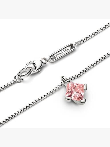 Pandora Nova Halskette mit Anhänger aus 14 Karat Weißgold und Lab-Grown Diamonds – 1,00 Karat Gesamtgewicht, 14 Karat Weißgold Pandora Nova Halskette mit Anhänger aus 14 Karat Weißgold und Lab-Grown Diamonds – 1,00 Karat Gesamtgewicht, 14 Karat Weißgold