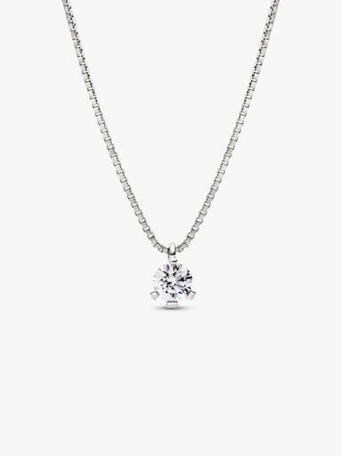 Pandora Nova Halskette mit Anhänger aus 14 Karat Weißgold mit Lab-Grown Diamonds – 0,50 Karat Gesamtgewicht, 14 Karat Weißgold Pandora Nova Halskette mit Anhänger aus 14 Karat Weißgold mit Lab-Grown Diamonds – 0,50 Karat Gesamtgewicht, 14 Karat Weißgold