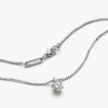 Pandora Nova Halskette mit Anhänger aus 14 Karat Weißgold mit Lab-Grown Diamonds – 0,50 Karat Gesamtgewicht, 14 Karat Weißgold Pandora Nova Halskette mit Anhänger aus 14 Karat Weißgold mit Lab-Grown Diamonds – 0,50 Karat Gesamtgewicht, 14 Karat Weißgold