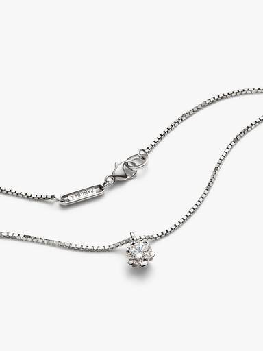 Pandora Nova Halskette mit Anhänger aus 14 Karat Weißgold mit Lab-Grown Diamonds – 0,50 Karat Gesamtgewicht, 14 Karat Weißgold Pandora Nova Halskette mit Anhänger aus 14 Karat Weißgold mit Lab-Grown Diamonds – 0,50 Karat Gesamtgewicht, 14 Karat Weißgold