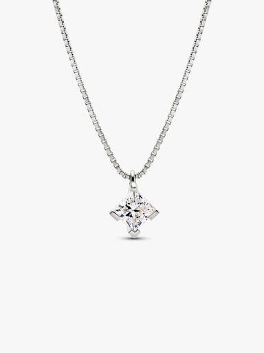 Pandora Nova Halskette mit Anhänger aus 14 Karat Weißgold und Lab-Grown Diamonds – 1,00 Karat Gesamtgewicht, 14 Karat Weißgold Pandora Nova Halskette mit Anhänger aus 14 Karat Weißgold und Lab-Grown Diamonds – 1,00 Karat Gesamtgewicht, 14 Karat Weißgold