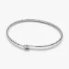 Pandora Nova Offener Armreif aus Sterlingsilber mit im Labor gezüchtetem Diamanten – 0,25 ct TW, Sterlingsilber