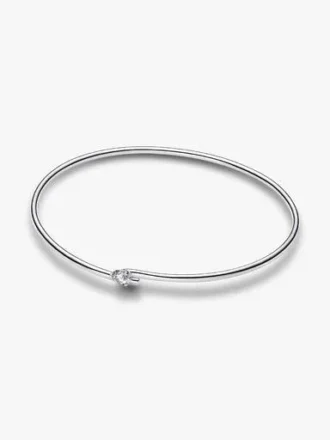 Pandora Nova Offener Armreif aus Sterlingsilber mit im Labor gezüchtetem Diamanten – 0,25 ct TW, Sterlingsilber
