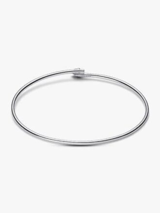 Pandora Nova Offener Armreif aus Sterlingsilber mit im Labor gezüchtetem Diamanten – 0,25 ct TW, Sterlingsilber