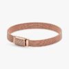 Pandora Reflexions Langes Pavé-Armband mit Verschluss – 14 Karat Roségold-Beschichtung