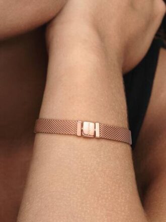 Pandora Reflexions™ Mesh-Armband – 14 Karat Roségold-Beschichtung Pandora Reflexions™ Mesh-Armband – 14 Karat Roségold-Beschichtung