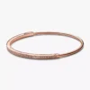 Pandora Signature I-D Pavé-Bangle, 14 Karat Roségold-Beschichtung Pandora Signature I-D Pavé-Bangle, 14 Karat Roségold-Beschichtung