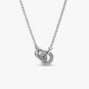 Pandora Signature Intertwined Pavé Pendant Halskette – Sterlingsilber