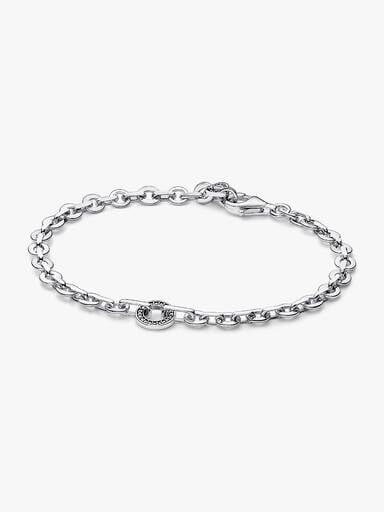 Pandora Signature Pavé Bold Chain Armband – Sterlingsilber Pandora Signature Pavé Bold Chain Armband – Sterlingsilber