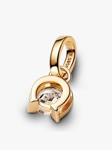 Pandora Talisman 14-karätiger Gold-Anhänger mit laborgezüchtetem Diamant in Hufeisenform – 0,25 ct TW, 14-karätiges Gold Pandora Talisman 14-karätiger Gold-Anhänger mit laborgezüchtetem Diamant in Hufeisenform – 0,25 ct TW, 14-karätiges Gold