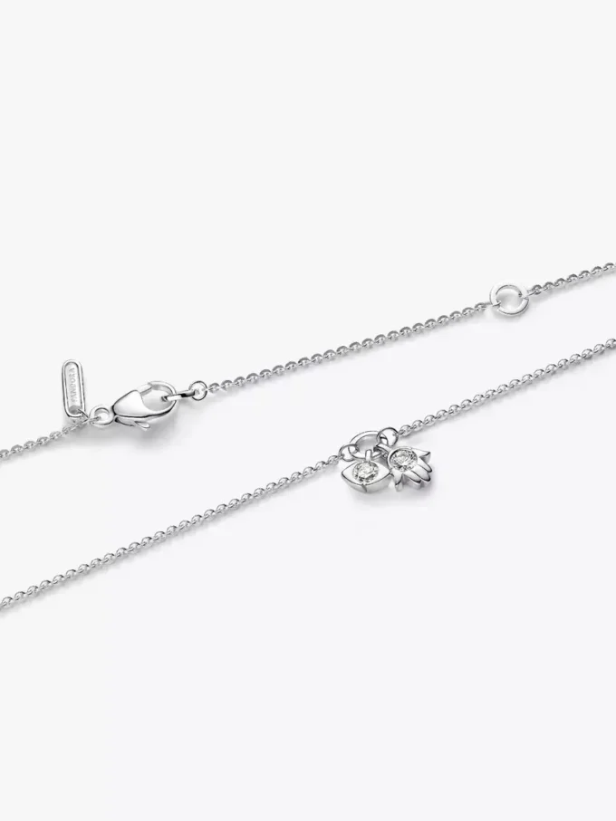 Pandora Talisman Dangle-Halskette aus Sterlingsilber mit Anhänger aus Lab-Grown Diamonds, „Evil Eye“ und Hamsa-Hand, 0,13 ct TW, Sterlingsilber Pandora Talisman Dangle-Halskette aus Sterlingsilber mit Anhänger aus Lab-Grown Diamonds, „Evil Eye“ und Hamsa-Hand, 0,13 ct TW, Sterlingsilber