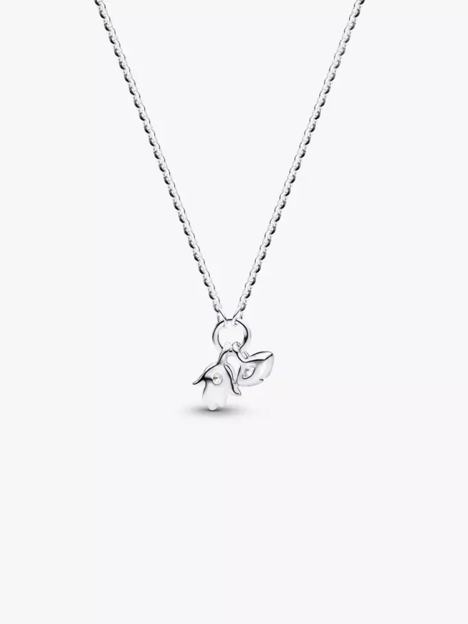 Pandora Talisman Dangle-Halskette aus Sterlingsilber mit Anhänger aus Lab-Grown Diamonds, „Evil Eye“ und Hamsa-Hand, 0,13 ct TW, Sterlingsilber Pandora Talisman Dangle-Halskette aus Sterlingsilber mit Anhänger aus Lab-Grown Diamonds, „Evil Eye“ und Hamsa-Hand, 0,13 ct TW, Sterlingsilber