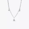 Pandora Talisman Halskette aus Sterlingsilber mit Lab-Grown-Diamanten, Papierklammerkette, 0,33 ct TW, Sterlingsilber Pandora Talisman Halskette aus Sterlingsilber mit Lab-Grown-Diamanten, Papierklammerkette, 0,33 ct TW, Sterlingsilber