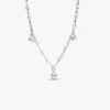 Pandora Talisman Halskette aus Sterlingsilber mit Lab-Grown-Diamanten, Papierklammerkette, 0,33 ct TW, Sterlingsilber Pandora Talisman Halskette aus Sterlingsilber mit Lab-Grown-Diamanten, Papierklammerkette, 0,33 ct TW, Sterlingsilber