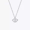 Pandora Talisman Halskette mit Anhänger aus Sterlingsilber und im Labor gezüchtetem Diamanten „Evil Eye“, 0,13 ct TW, Sterlingsilber Pandora Talisman Halskette mit Anhänger aus Sterlingsilber und im Labor gezüchtetem Diamanten „Evil Eye“, 0,13 ct TW, Sterlingsilber