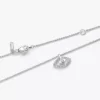Pandora Talisman Halskette mit Anhänger aus Sterlingsilber und im Labor gezüchtetem Diamanten „Evil Eye“, 0,13 ct TW, Sterlingsilber Pandora Talisman Halskette mit Anhänger aus Sterlingsilber und im Labor gezüchtetem Diamanten „Evil Eye“, 0,13 ct TW, Sterlingsilber