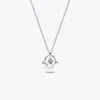 Pandora Talisman Halskette mit Hamsa-Hand-Anhänger aus Sterlingsilber und Lab-Grown Diamonds, 0,15 ct insgesamt, Sterlingsilber Pandora Talisman Halskette mit Hamsa-Hand-Anhänger aus Sterlingsilber und Lab-Grown Diamonds, 0,15 ct insgesamt, Sterlingsilber