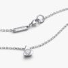 Pandora Talisman Halskette mit Herz-Anhänger aus Sterlingsilber und synthetischem Diamant – 0,25 ct TW, Sterlingsilber Pandora Talisman Halskette mit Herz-Anhänger aus Sterlingsilber und synthetischem Diamant – 0,25 ct TW, Sterlingsilber