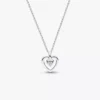 Pandora Talisman Halskette mit Herzanhänger aus Sterlingsilber und Lab-Grown Diamonds, 0,13 ct TW, Sterlingsilber Pandora Talisman Halskette mit Herzanhänger aus Sterlingsilber und Lab-Grown Diamonds, 0,13 ct TW, Sterlingsilber