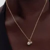 Pandora Talisman Mond-Anhänger aus 14 Karat Gold mit synthetischem Diamanten, 0,25 Karat insgesamt, 14 Karat Gold Pandora Talisman Mond-Anhänger aus 14 Karat Gold mit synthetischem Diamanten, 0,25 Karat insgesamt, 14 Karat Gold