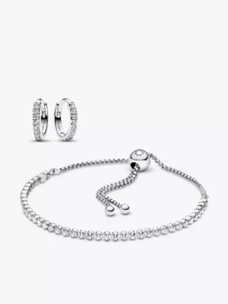 Pandora Timeless, funkelndes Tennisarmband- und Ohrring-Set 2er-Set