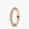 Pandora Timeless Pavé Einreihiger Ring, 14-karätige Vergoldung Pandora Timeless Pavé Einreihiger Ring, 14-karätige Vergoldung