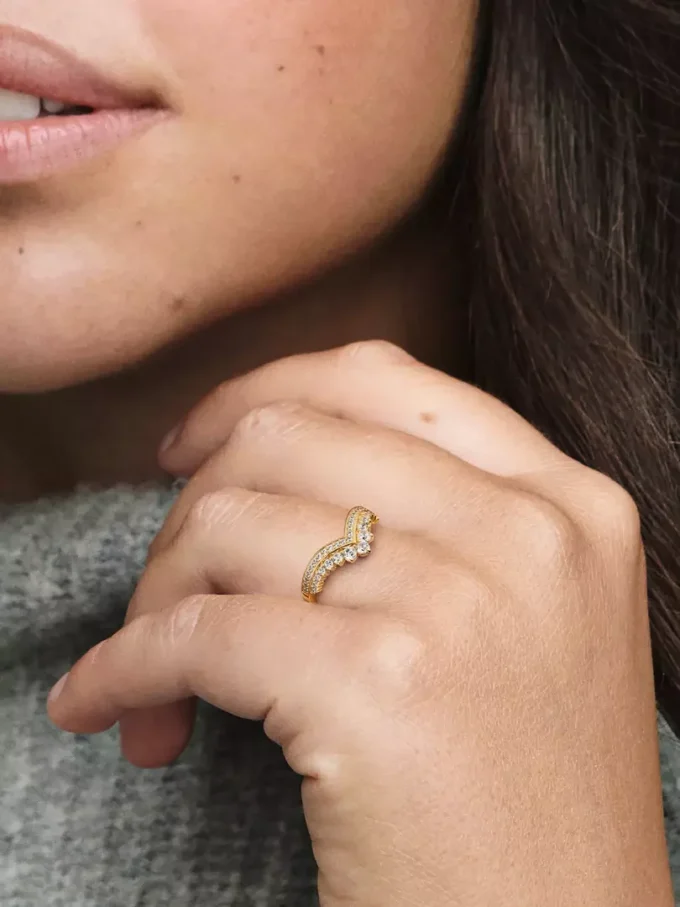 Pandora Timeless Wish Tiara-Ring, 14-karätig vergoldet Pandora Timeless Wish Tiara-Ring, 14-karätig vergoldet
