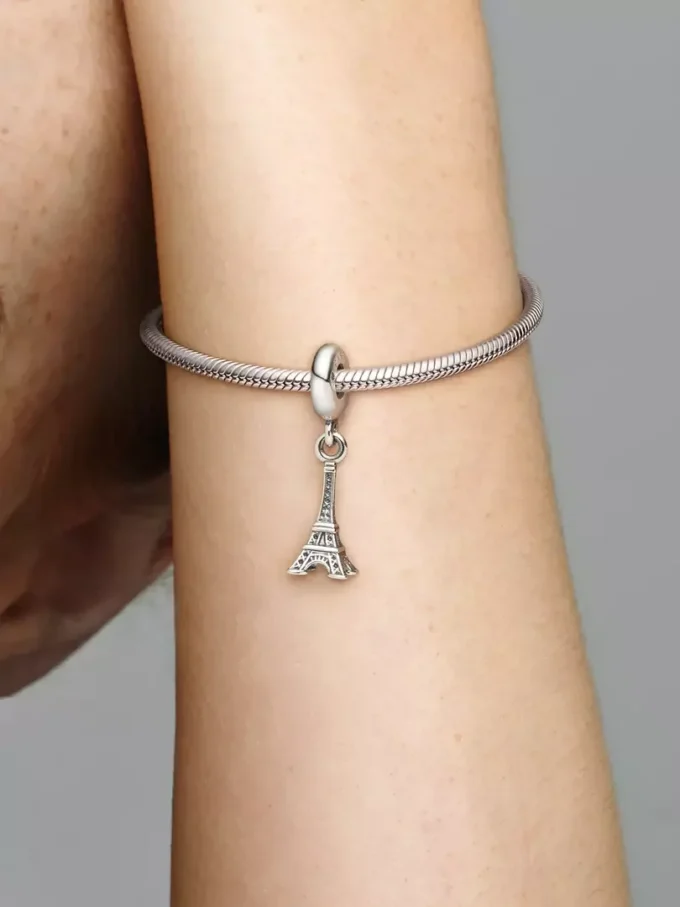 Paris Eiffelturm-Dangle Charm aus Sterlingsilber Paris Eiffelturm-Dangle Charm aus Sterlingsilber