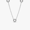 Pavé Circles Halskette – Sterlingsilber