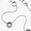 Pavé Circles Halskette – Sterlingsilber