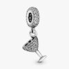 Pavé Cocktail Glass Dangle Charm – Sterlingsilber Pavé Cocktail Glass Dangle Charm – Sterlingsilber