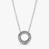 Pandora Logo Pavé Circle Collier Halskette aus Sterlingsilber Pandora Logo Pavé Circle Collier Halskette aus Sterlingsilber