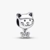 Pet Cat & Bow Charm – Sterlingsilber Pet Cat & Bow Charm – Sterlingsilber