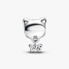 Pet Cat & Bow Charm – Sterlingsilber Pet Cat & Bow Charm – Sterlingsilber