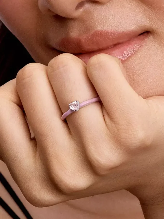 Pink Chakra Heart Ring aus Sterlingsilber Pink Chakra Heart Ring aus Sterlingsilber