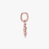 Pink Daisy Flower Dangle Charm – 14 Karat Roségold-Beschichtung