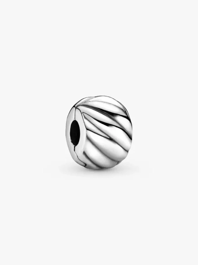 Polierter Clip Charm mit Federmotiv aus Sterlingsilber Polierter Clip Charm mit Federmotiv aus Sterlingsilber