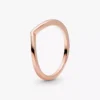 Polierter Wishbone Ring, 14 Karat Roségold-Beschichtung Polierter Wishbone Ring, 14 Karat Roségold-Beschichtung