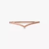Polierter Wishbone Ring, 14 Karat Roségold-Beschichtung Polierter Wishbone Ring, 14 Karat Roségold-Beschichtung