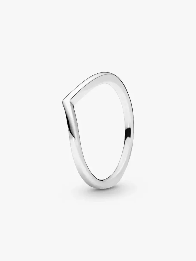Polierter Wishbone Ring aus Sterlingsilber Polierter Wishbone Ring aus Sterlingsilber