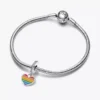 Pride-Regenbogen-Herz-Dangle Charm aus Sterlingsilber Pride-Regenbogen-Herz-Dangle Charm aus Sterlingsilber