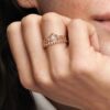 Princess Tiara Crown Ring – 14 Karat Roségold-Beschichtung Princess Tiara Crown Ring – 14 Karat Roségold-Beschichtung