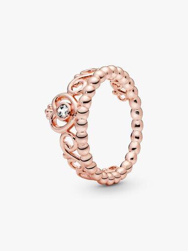 Princess Tiara Crown Ring – 14 Karat Roségold-Beschichtung Princess Tiara Crown Ring – 14 Karat Roségold-Beschichtung