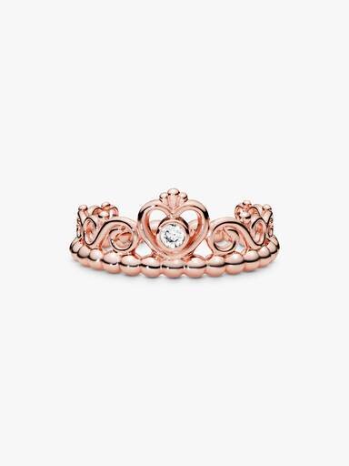 Princess Tiara Crown Ring – 14 Karat Roségold-Beschichtung Princess Tiara Crown Ring – 14 Karat Roségold-Beschichtung