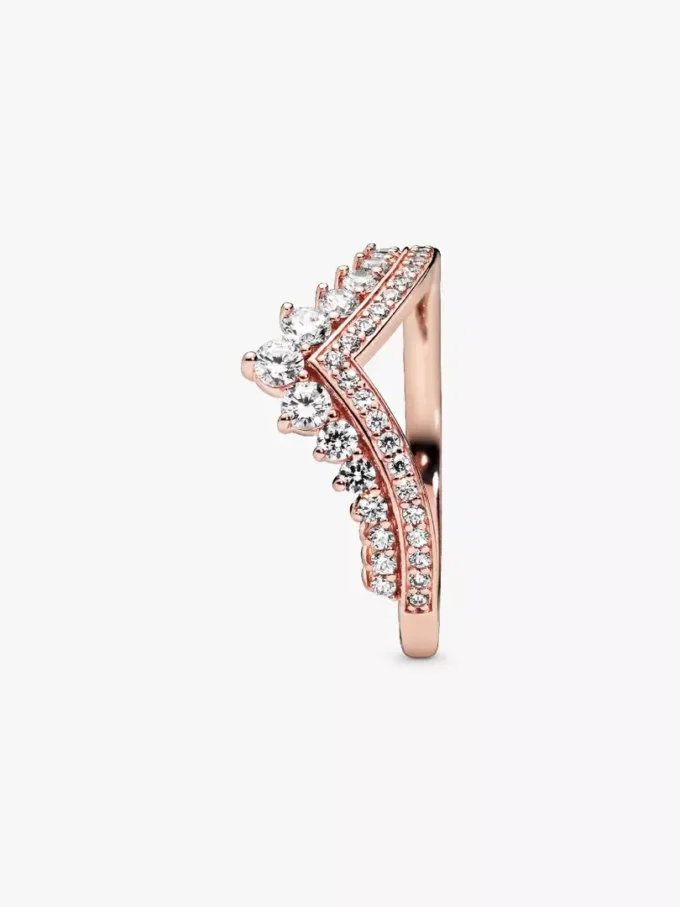 Princess Wishbone Ring, 14 Karat Roségold-Beschichtung Princess Wishbone Ring, 14 Karat Roségold-Beschichtung